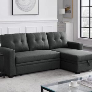 L Shape Couch Black